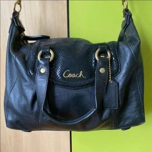 COACH Leather Satchel Shoulder Handbag